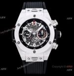 Swiss Copy Hublot Big Bang Unico King 7750 Chronograph Watch Titanium Black Skeleton Dial